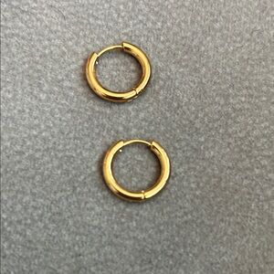 NWOT Gold Hoop  Stainless steel Earrings
